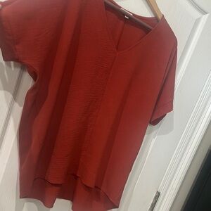 Spin size small oversized rust top